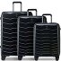  Exo 4 kółka Zestaw walizek 3-części z plisą rozprężną Model black