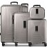  Zestaw walizek Essentials 14 na 4 kółkach + kosmetyczka 4 szt. z elastycznym zagięciem Model coffee grey metallic