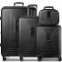  Zestaw walizek Essentials 14 na 4 kółkach + kosmetyczka 4 szt. z elastycznym zagięciem Model black metallic