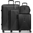  Zestaw walizek Essentials 14 na 4 kółkach + kosmetyczka 4 szt. z elastycznym zagięciem Model black metallic