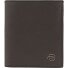  Black Square Portfel Ochrona RFID Skórzany 8.5 cm Model dark brown