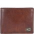 Japan Portfel Ochrona RFID Skórzany 12 cm Model cognac