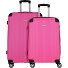  Lugano 4 kółka Zestaw walizek 2-części Model schwarz-pink