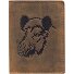  Vintage Boar Wallet Leather 9,5 cm Model braun