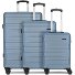  New York 2.0 4 kółka Zestaw walizek 3-części Model blue-metallic