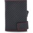 Skórzane etui na karty RFID 9 cm Model schwarz-rot